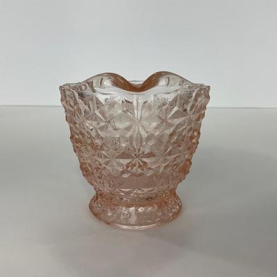 -206- GLASSWARE | Holiday Buttons & Bows Jeanette Glass Co. | Creamer & Sugar