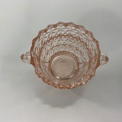 -206- GLASSWARE | Holiday Buttons & Bows Jeanette Glass Co. | Creamer & Sugar
