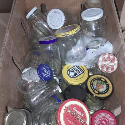 Jars, Canning jars, and clean empty jars with lids