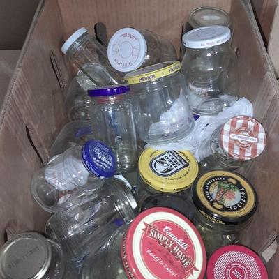 Jars, Canning jars, and clean empty jars with lids