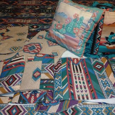 Southwestern Bed Set, Queen / King Comforter, Flat & fitted sheet, pillowcases, Throw pillows, and more