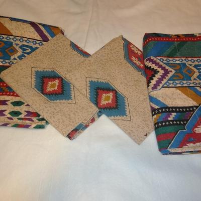 Southwestern Bed Set, Queen / King Comforter, Flat & fitted sheet, pillowcases, Throw pillows, and more