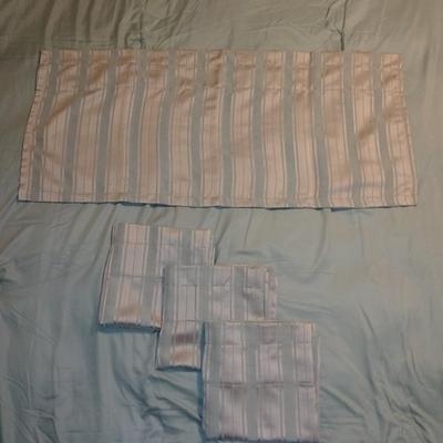 King sized Comforter, throw pillows, bed skirt, 4 valances, throw blanket and more