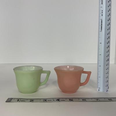 -210- GLASSWARE | Pastel Childrenâ€™s Set | Cups, Saucers, & Plates