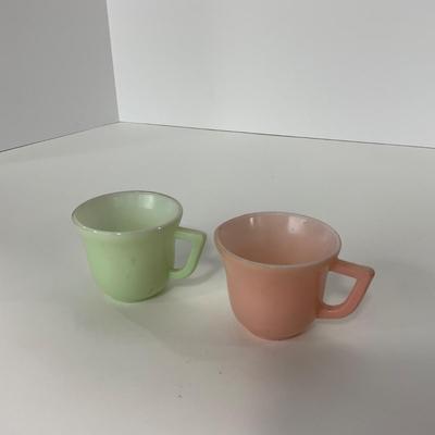 -210- GLASSWARE | Pastel Childrenâ€™s Set | Cups, Saucers, & Plates