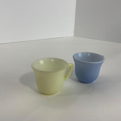 -210- GLASSWARE | Pastel Childrenâ€™s Set | Cups, Saucers, & Plates