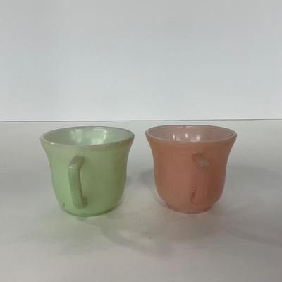 -210- GLASSWARE | Pastel Childrenâ€™s Set | Cups, Saucers, & Plates