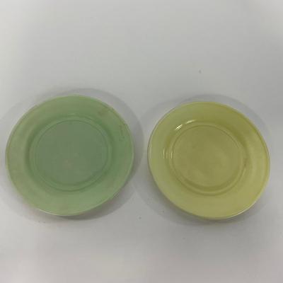 -210- GLASSWARE | Pastel Childrenâ€™s Set | Cups, Saucers, & Plates