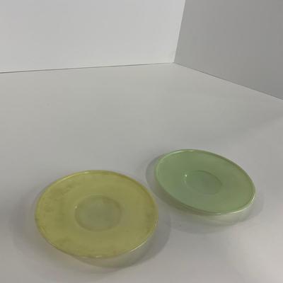 -210- GLASSWARE | Pastel Childrenâ€™s Set | Cups, Saucers, & Plates