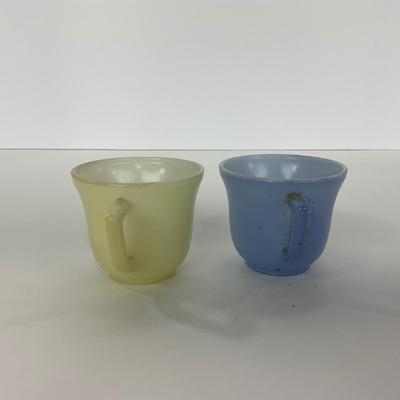 -210- GLASSWARE | Pastel Childrenâ€™s Set | Cups, Saucers, & Plates