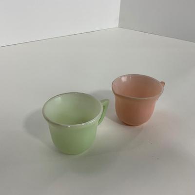-210- GLASSWARE | Pastel Childrenâ€™s Set | Cups, Saucers, & Plates