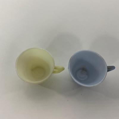 -210- GLASSWARE | Pastel Childrenâ€™s Set | Cups, Saucers, & Plates