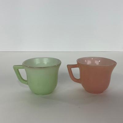 -210- GLASSWARE | Pastel Childrenâ€™s Set | Cups, Saucers, & Plates