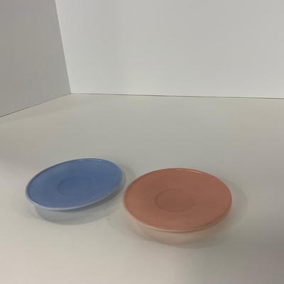 -210- GLASSWARE | Pastel Childrenâ€™s Set | Cups, Saucers, & Plates