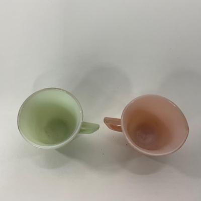 -210- GLASSWARE | Pastel Childrenâ€™s Set | Cups, Saucers, & Plates