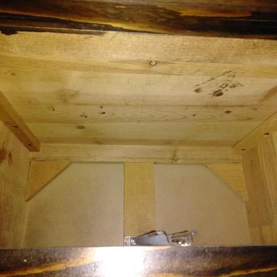 Solid wood two drawer nightstand