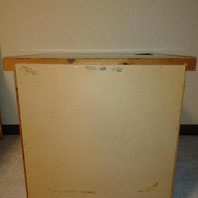 Solid wood two drawer nightstand