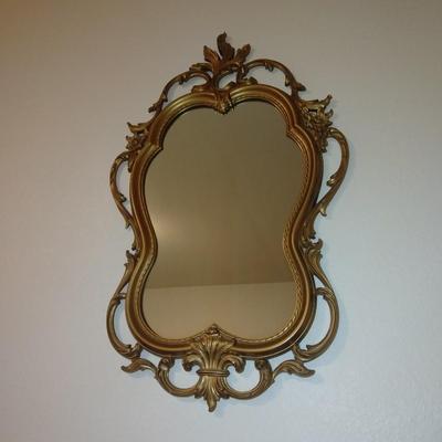 Mid Century Modern Dart Industries Gold framed wall Mirror
