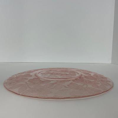 -211- GLASSWARE | Pink Dogwood MacBeth Evans Co. | Sugars & Tray