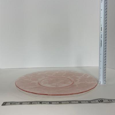 -211- GLASSWARE | Pink Dogwood MacBeth Evans Co. | Sugars & Tray