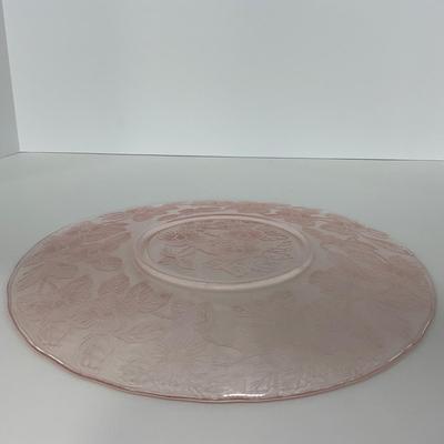-211- GLASSWARE | Pink Dogwood MacBeth Evans Co. | Sugars & Tray