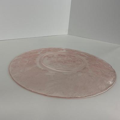 -211- GLASSWARE | Pink Dogwood MacBeth Evans Co. | Sugars & Tray