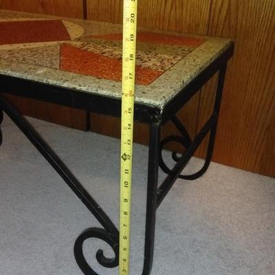 Beautiful cement top coffee table on Iron base