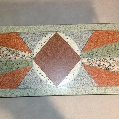 Beautiful cement top coffee table on Iron base