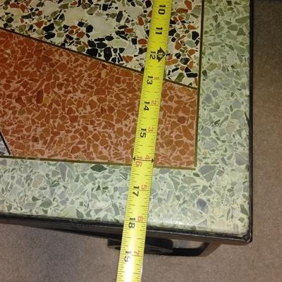 Beautiful cement top coffee table on Iron base