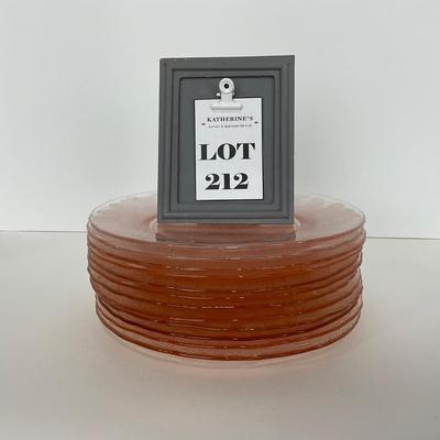 -212- GLASSWARE | Pink Dogwood Macbeth Evans Co. | Small Plates