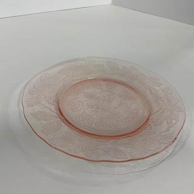 -212- GLASSWARE | Pink Dogwood Macbeth Evans Co. | Small Plates