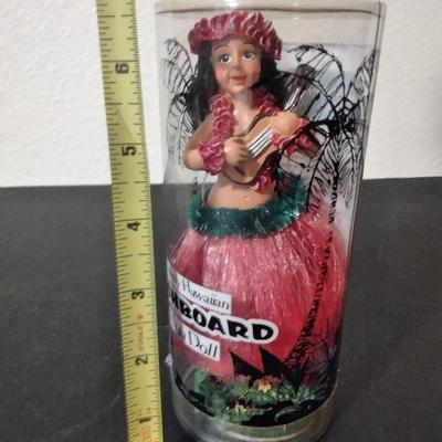 Hawaiian Dashboard Hula Doll Sweet KeAloha with large conch shell and seagull