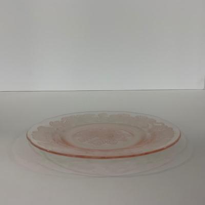 -213- GLASSWARE | Pink Dogwood Macbeth Evans Co. | Cups & Saucers