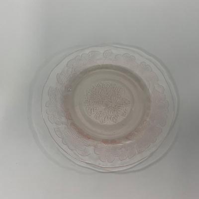 -213- GLASSWARE | Pink Dogwood Macbeth Evans Co. | Cups & Saucers