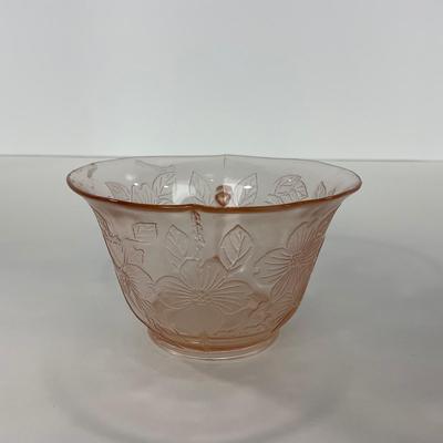 -213- GLASSWARE | Pink Dogwood Macbeth Evans Co. | Cups & Saucers