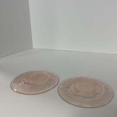 -213- GLASSWARE | Pink Dogwood Macbeth Evans Co. | Cups & Saucers