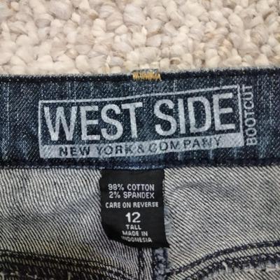 Two pairs of Women's Jeans size 12 Tall West Side bootcut & 12 Long Eddie Bauer