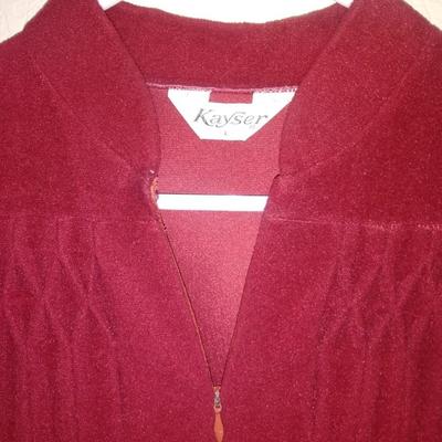 Three zip up Winter nightgowns XL & L Miss Elaine, Kayser, Croft & Barrow