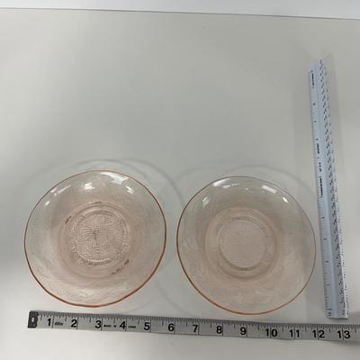 -214- GLASSWARE | Pink Dogwood Macbeth Evans Co. | Cups & Saucers