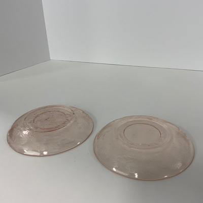 -214- GLASSWARE | Pink Dogwood Macbeth Evans Co. | Cups & Saucers