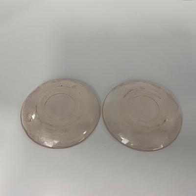 -214- GLASSWARE | Pink Dogwood Macbeth Evans Co. | Cups & Saucers