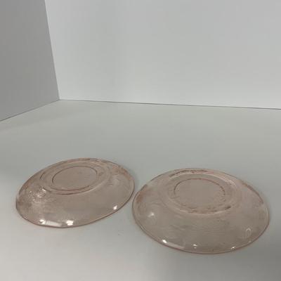 -214- GLASSWARE | Pink Dogwood Macbeth Evans Co. | Cups & Saucers