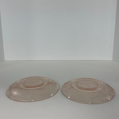 -214- GLASSWARE | Pink Dogwood Macbeth Evans Co. | Cups & Saucers