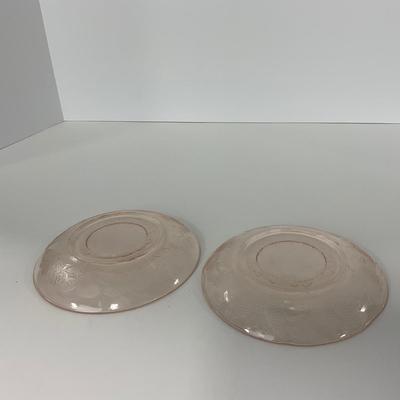 -214- GLASSWARE | Pink Dogwood Macbeth Evans Co. | Cups & Saucers