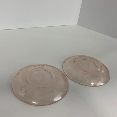-214- GLASSWARE | Pink Dogwood Macbeth Evans Co. | Cups & Saucers