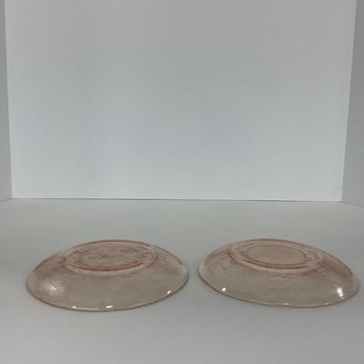 -214- GLASSWARE | Pink Dogwood Macbeth Evans Co. | Cups & Saucers