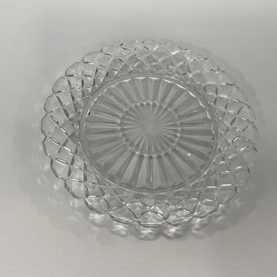 -215- GLASSWARE | Waffle Waterford Hocking Glass Co. | Small Plates & Large Plates