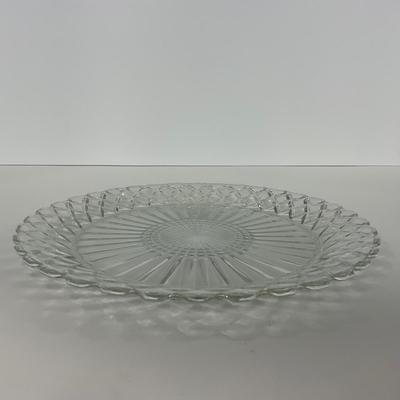 -215- GLASSWARE | Waffle Waterford Hocking Glass Co. | Small Plates & Large Plates