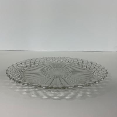 -215- GLASSWARE | Waffle Waterford Hocking Glass Co. | Small Plates & Large Plates