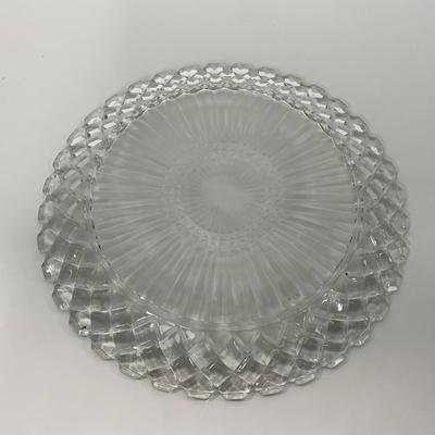 -215- GLASSWARE | Waffle Waterford Hocking Glass Co. | Small Plates & Large Plates